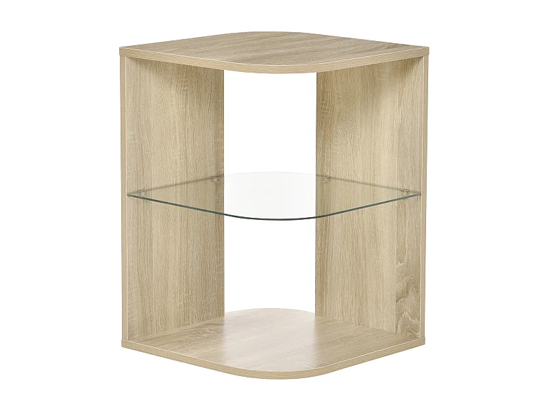 Mesita auxiliar de salón madera natural 40x40x56 cm HOMCOM