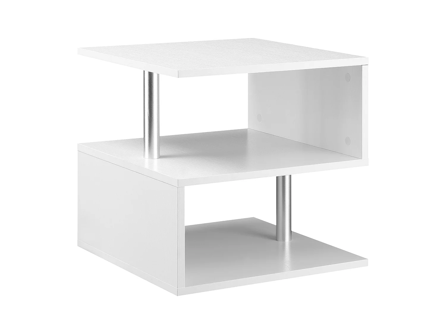 Mesa de centro café blanco 50x50x50 cm HOMCOM