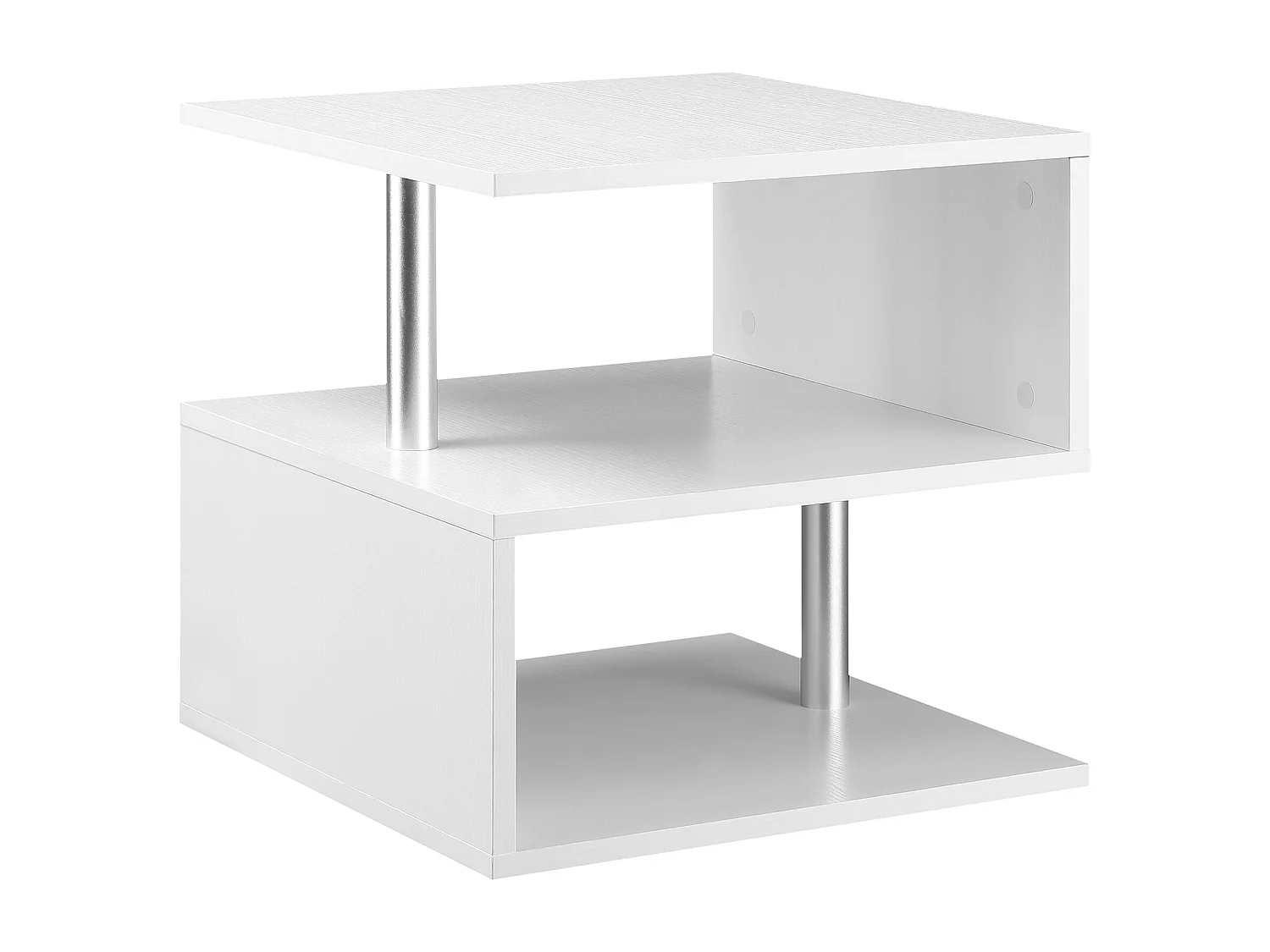 Mesa de centro café blanco 50x50x50 cm HOMCOM