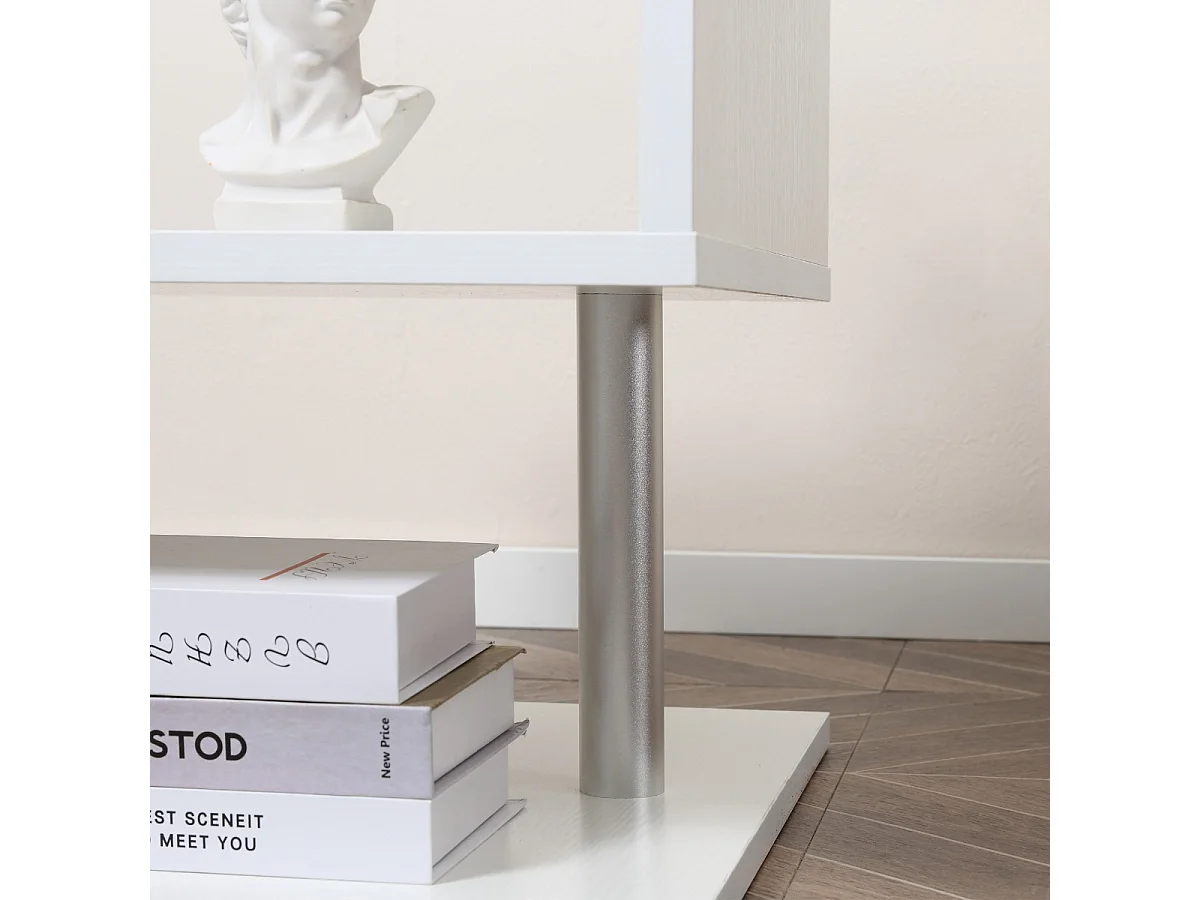 Mesa de centro café blanco 50x50x50 cm HOMCOM