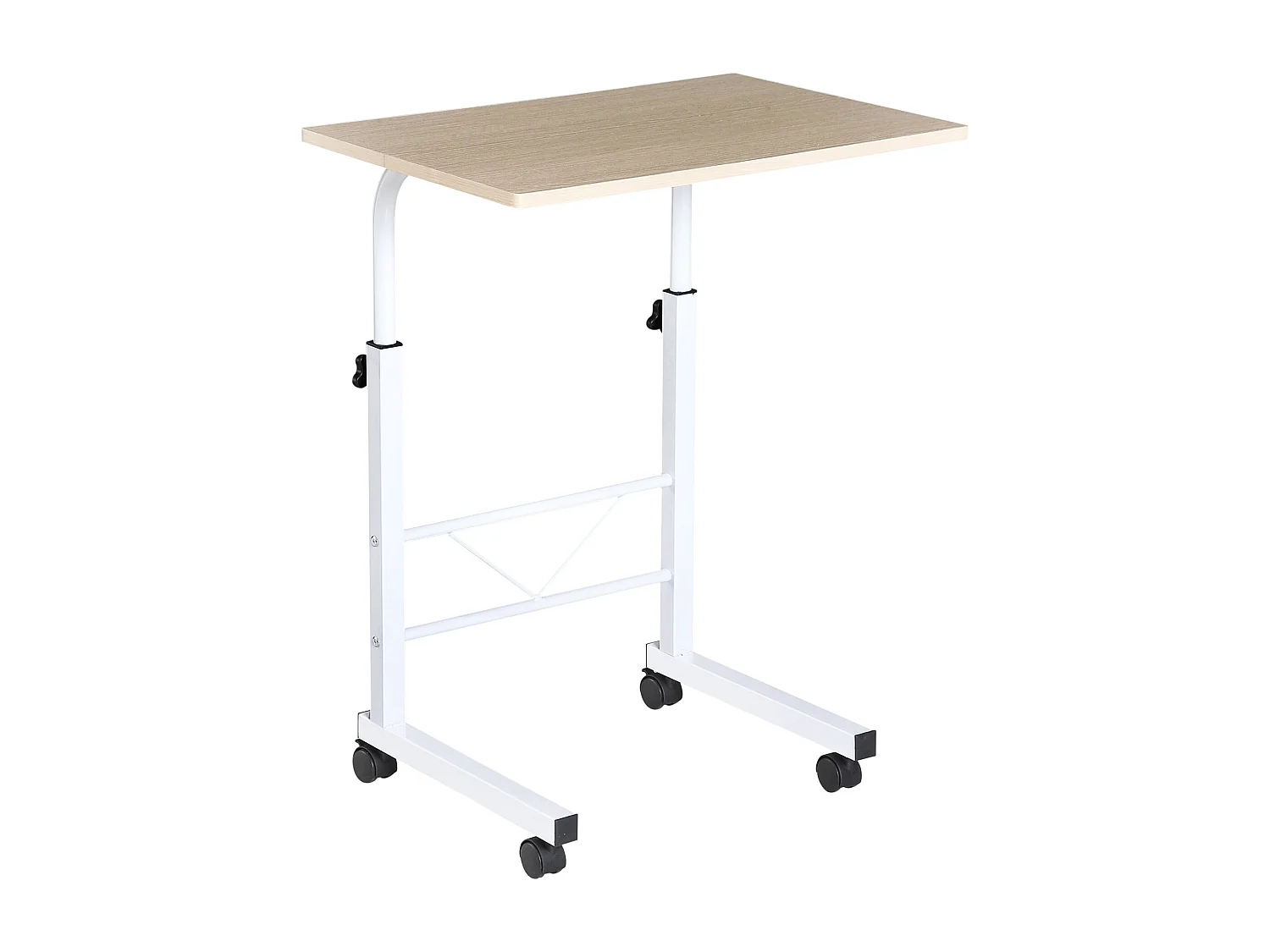 Mesa de ordenador blanco y madera 60x40x78 cm HOMCOM