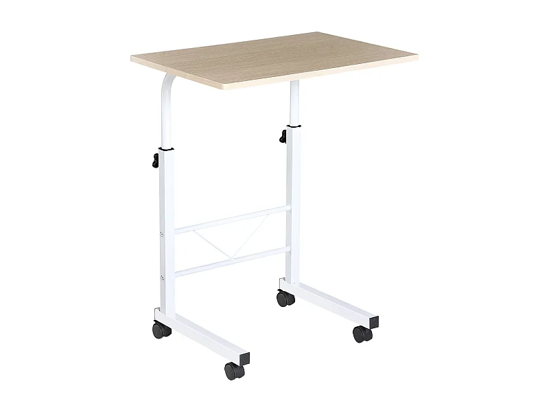 Mesa de ordenador blanco y madera 60x40x78 cm HOMCOM