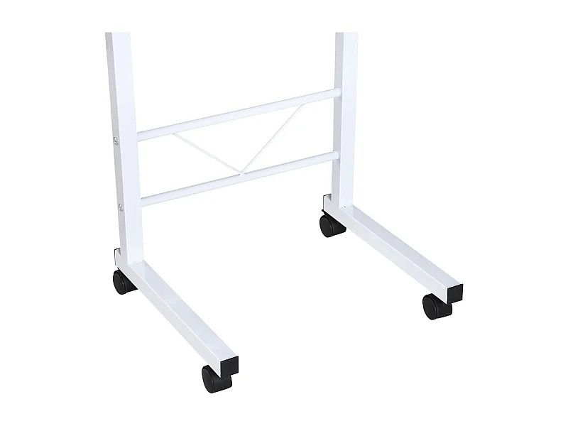 Mesa de ordenador blanco y madera 60x40x78 cm HOMCOM