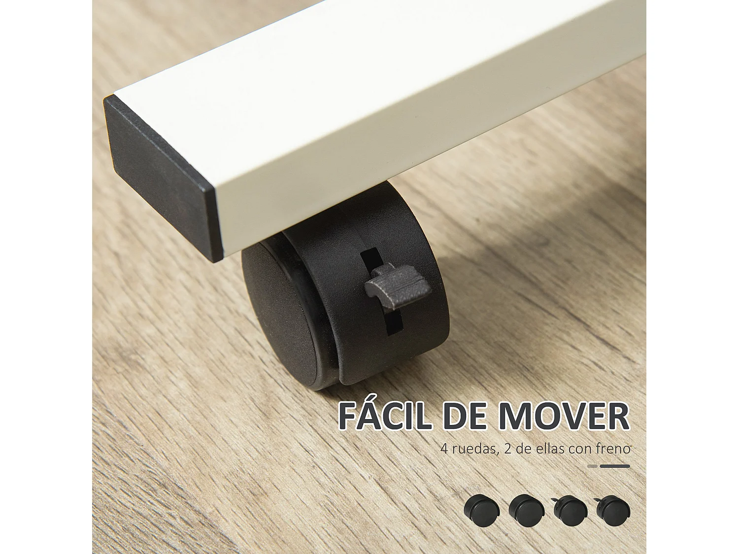 Mesa auxiliar blanco 60x40x84 cm HOMCOM