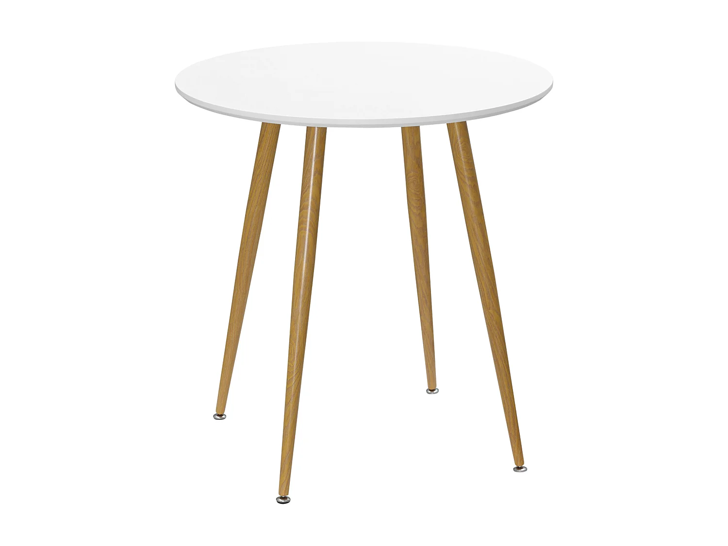 Mesa de comedor blanco y natural 72x72x75 cm HOMCOM