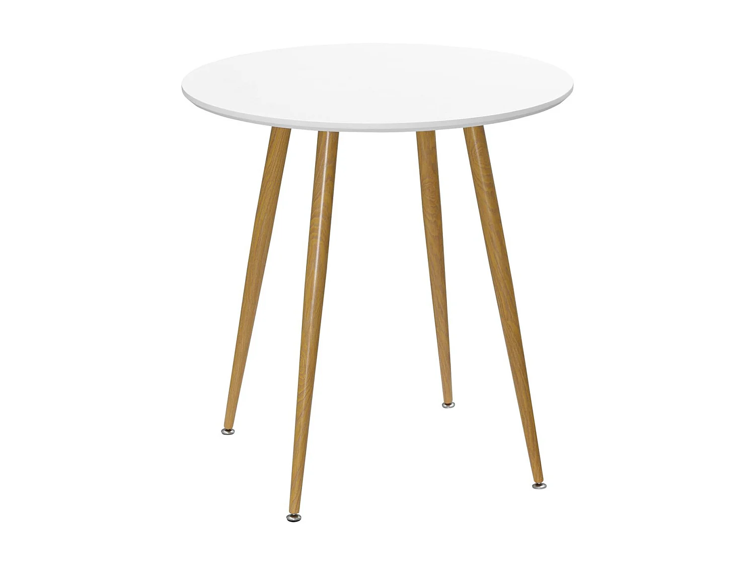 Mesa de comedor blanco y natural 72x72x75 cm HOMCOM