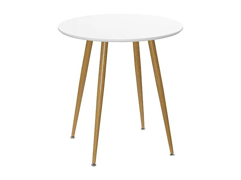 Mesa de comedor blanco y natural 72x72x75 cm HOMCOM