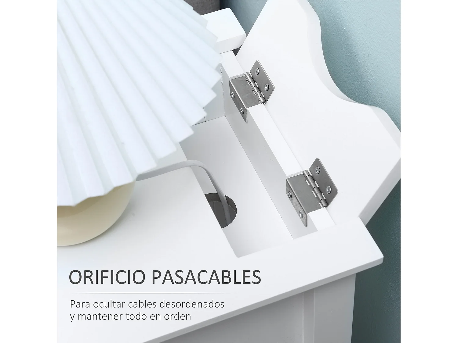 Mesa auxiliar blanco 60.5x32.5x70 cm HOMCOM