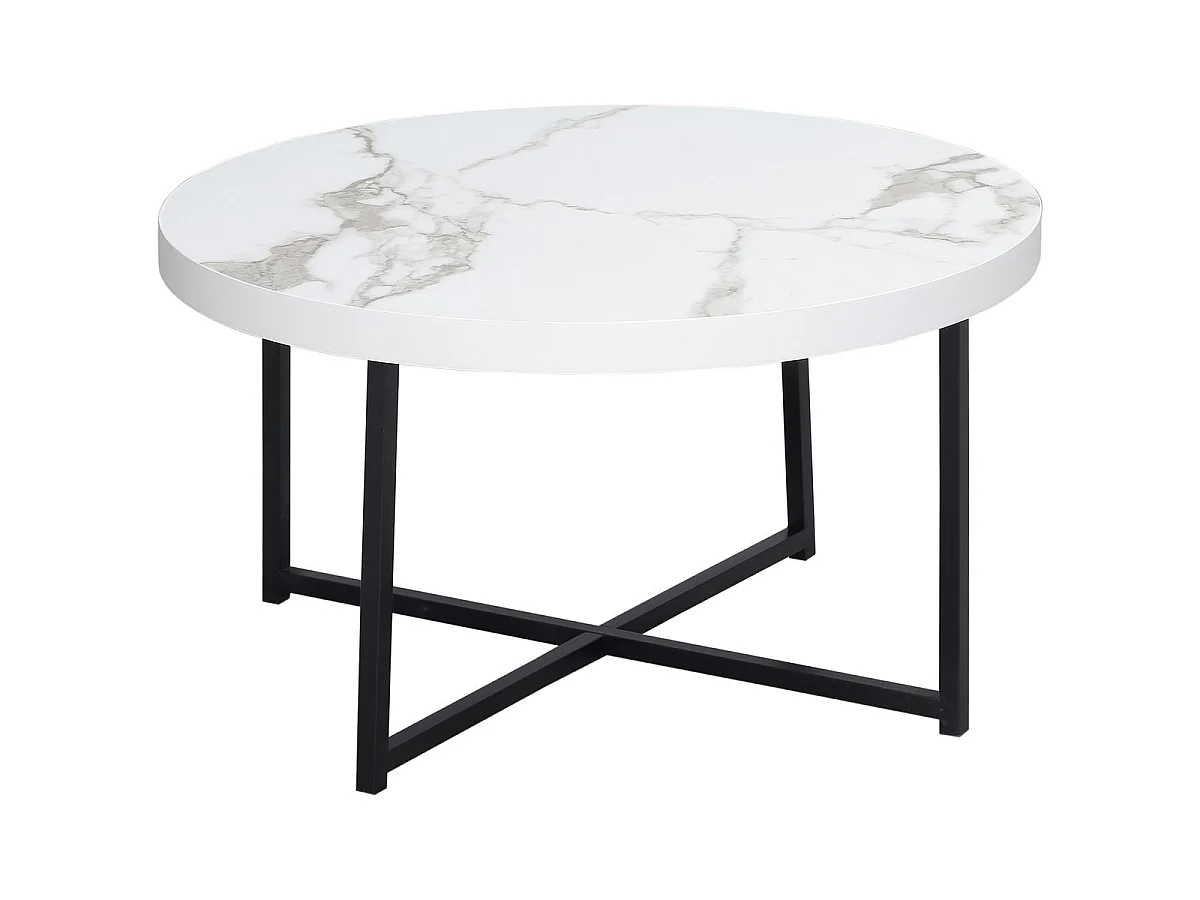 Mesa de centro blanco 80x80x45 cm HOMCOM