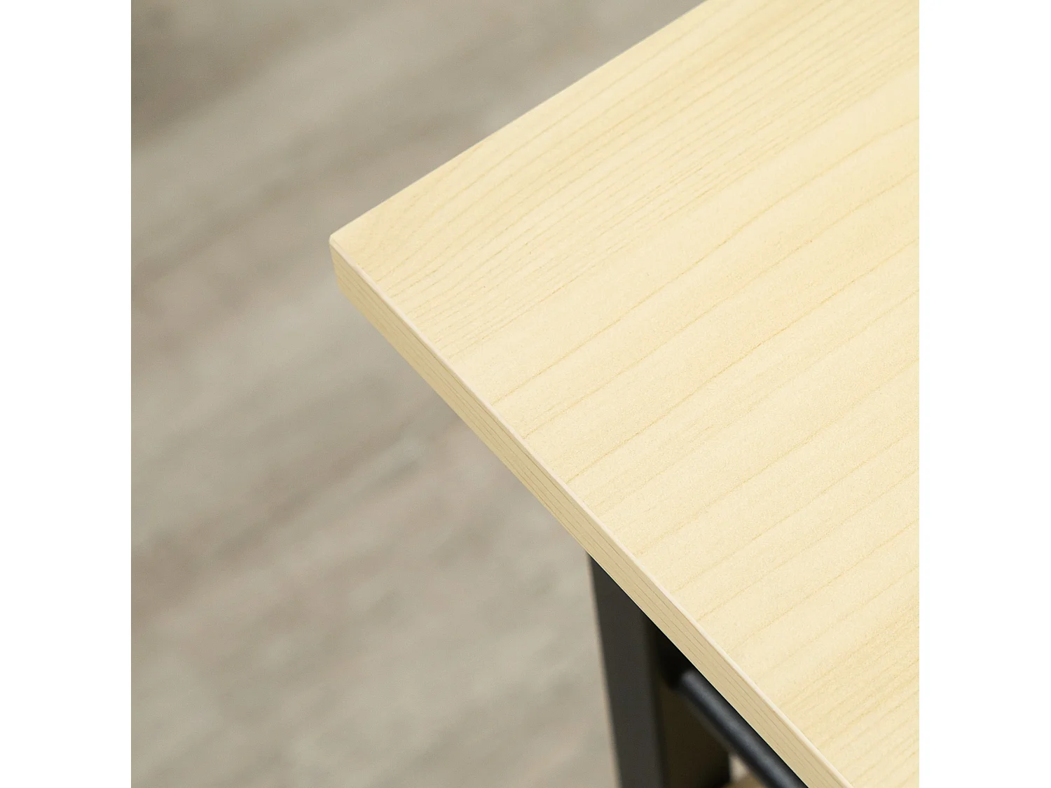 Mesa auxiliar móvil madera natural 60x34.5x64.5 cm HOMCOM