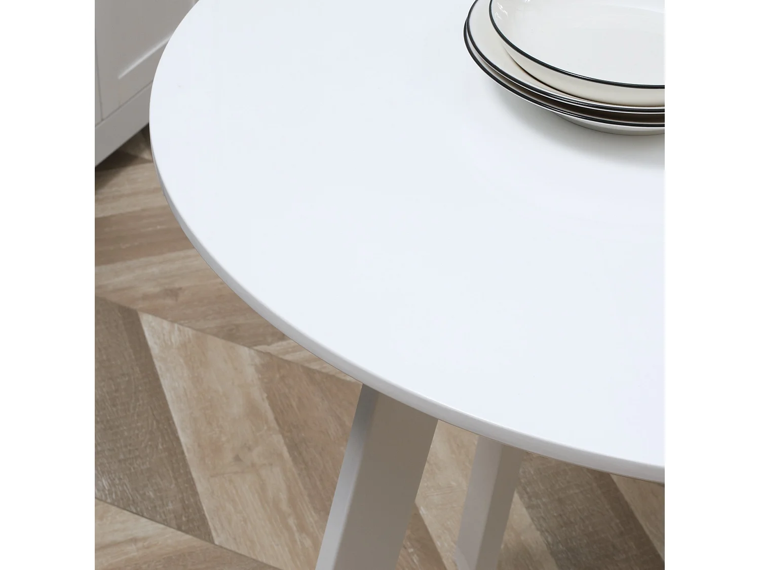 Mesa de comedor blanco 72x72x75 cm HOMCOM
