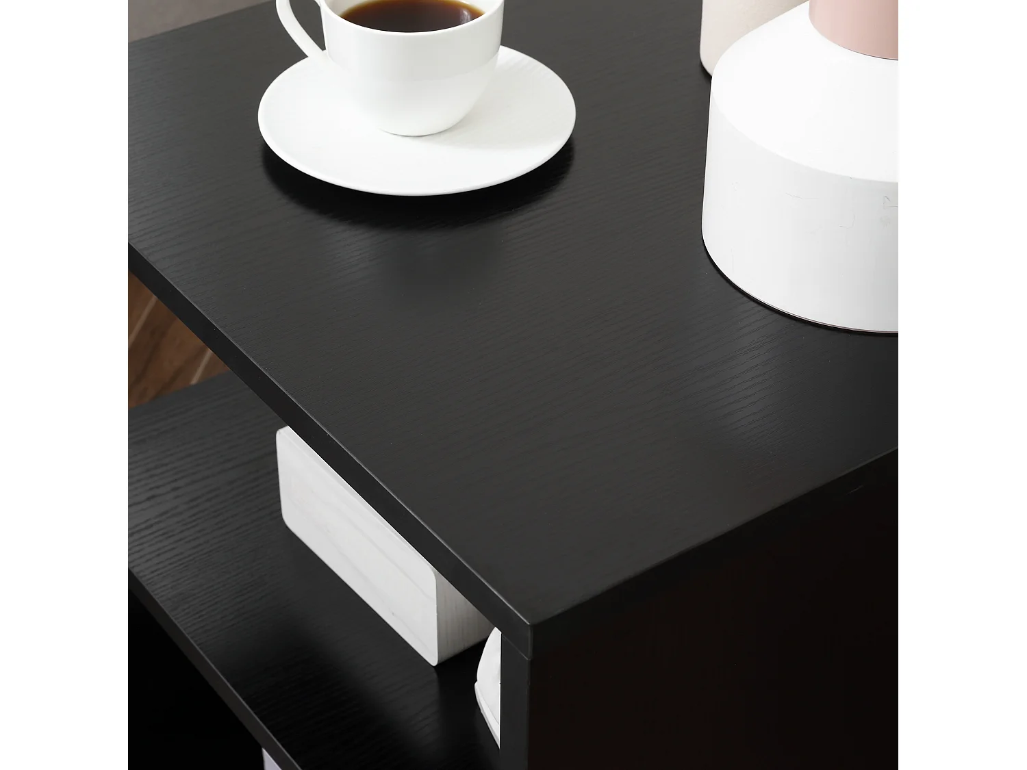 Mesa de centro negro 50x50x50 cm HOMCOM