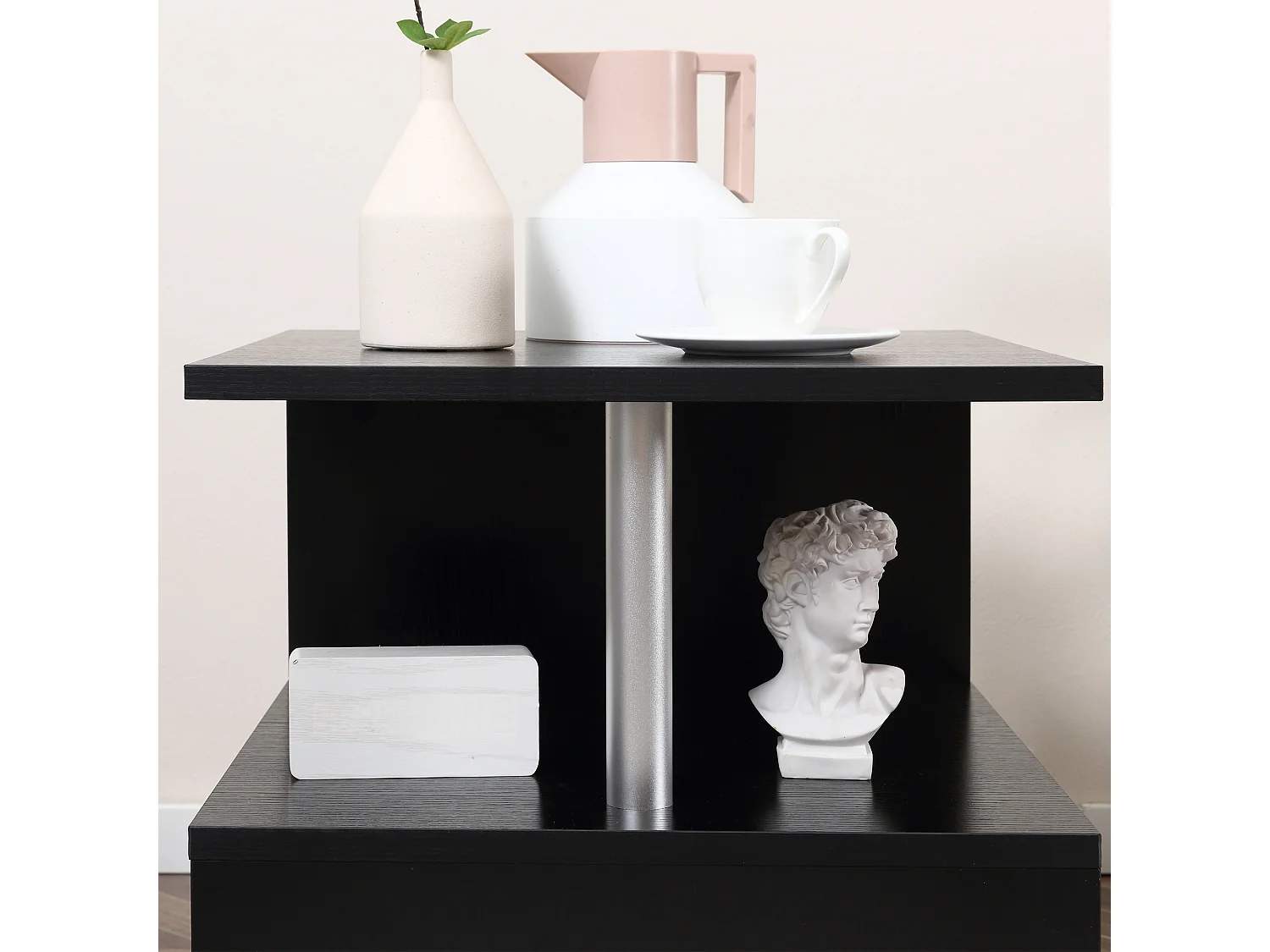 Mesa de centro negro 50x50x50 cm HOMCOM