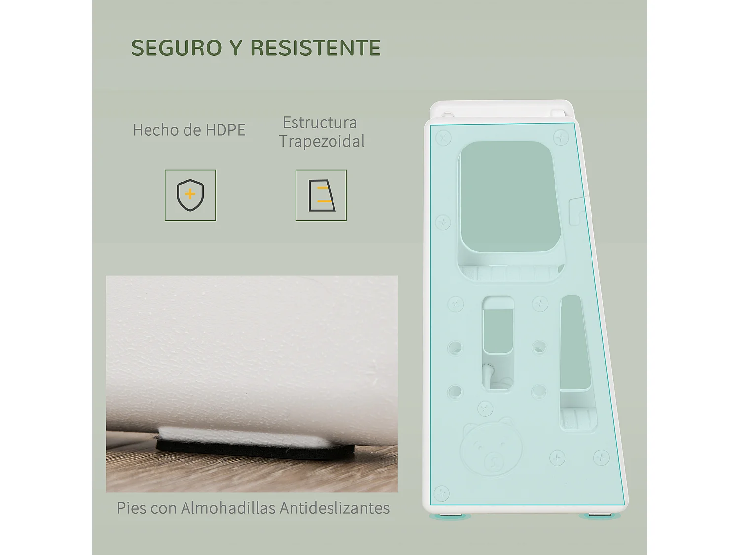 Torre de aprendizaje para niños blanco 47x47x90 cm HOMCOM