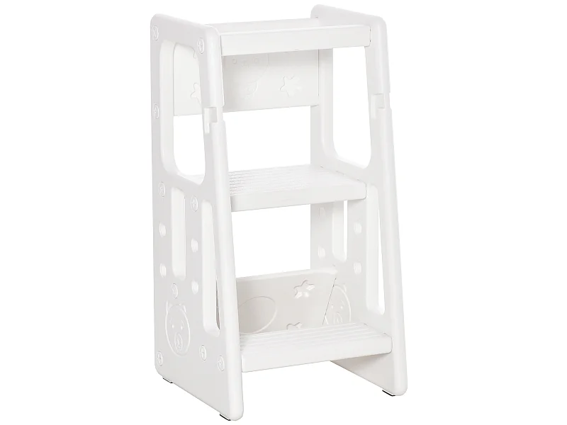 Torre de aprendizaje para niños blanco 47x47x90 cm HOMCOM