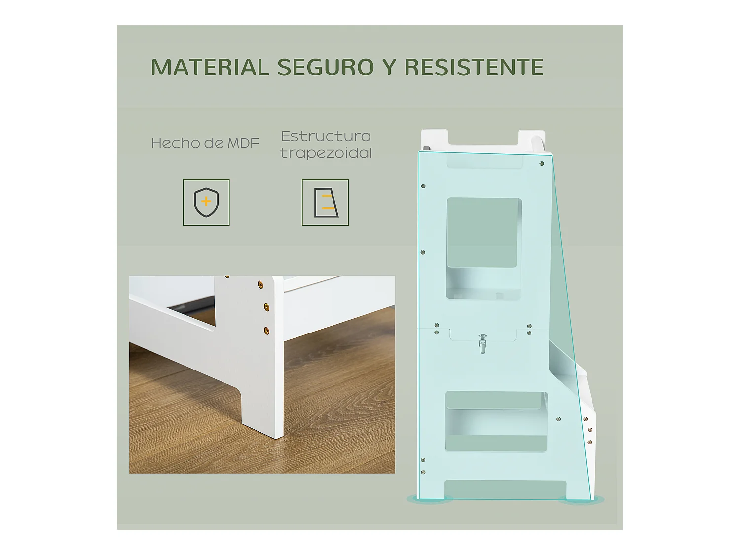 Torre de aprendizaje blanco 42x44x86 cm HOMCOM