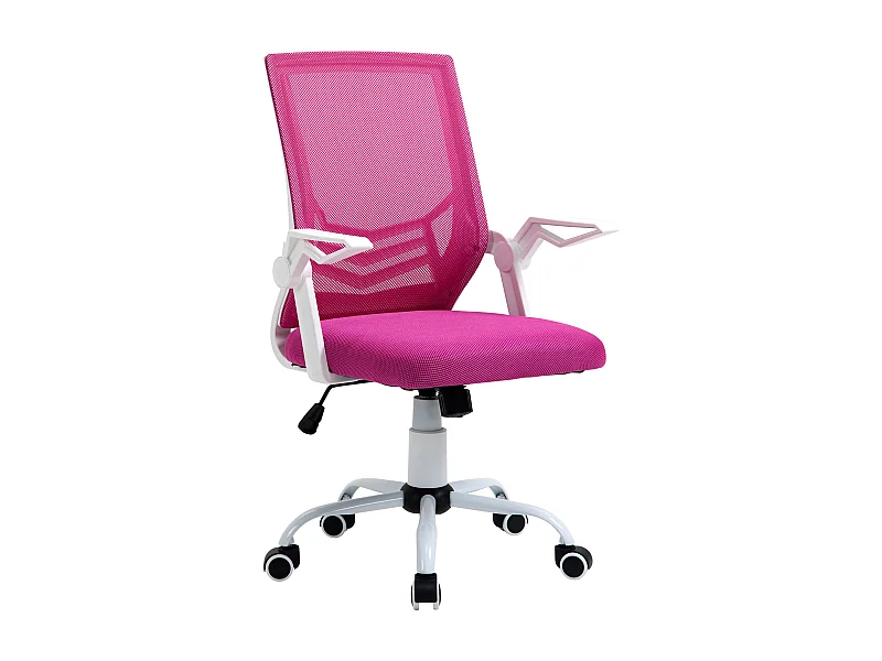 Silla de oficina rosa 62.5x55x104 cm Vinsetto