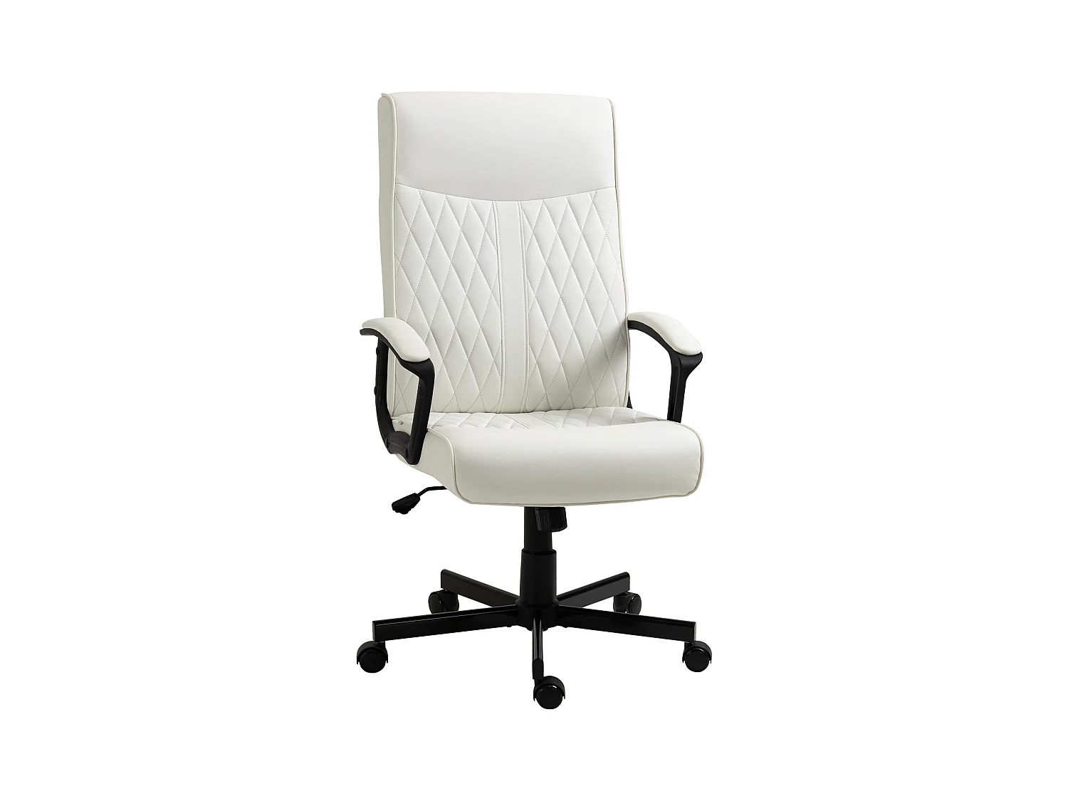 Silla de oficina crema 65x72x112.5 cm Vinsetto