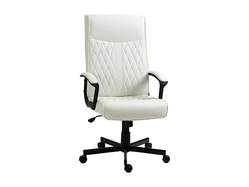 Silla de oficina crema 65x72x112.5 cm Vinsetto