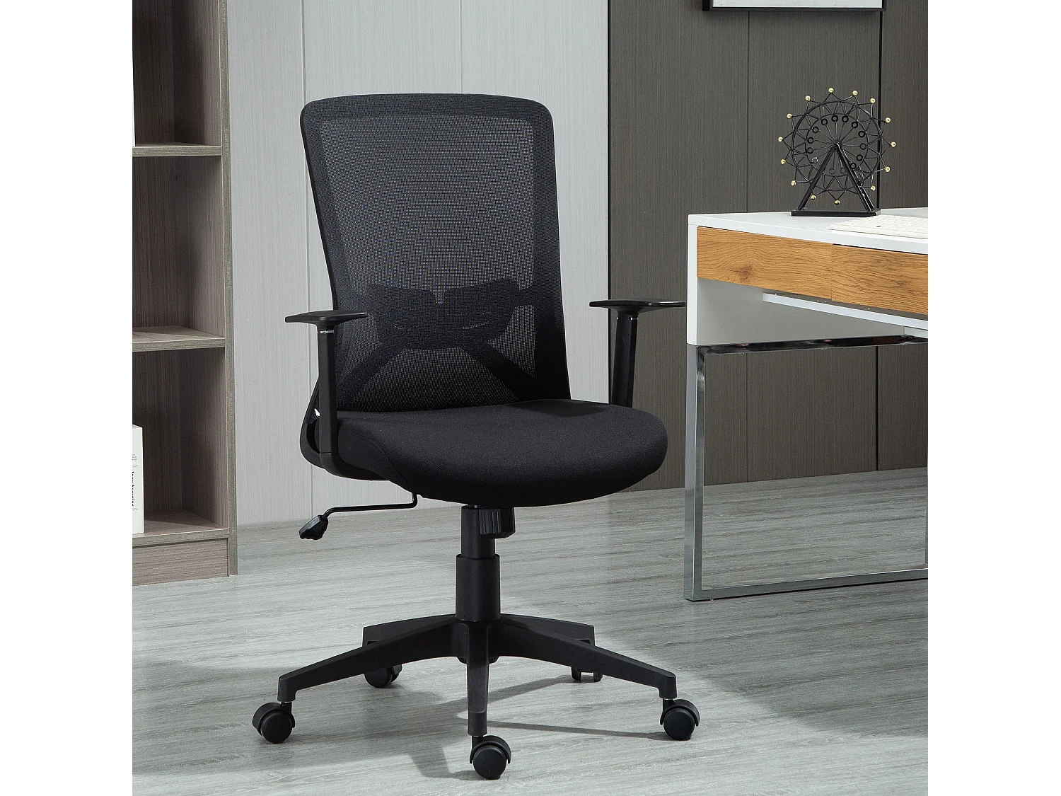 Silla de oficina negro 62x56x103 cm Vinsetto