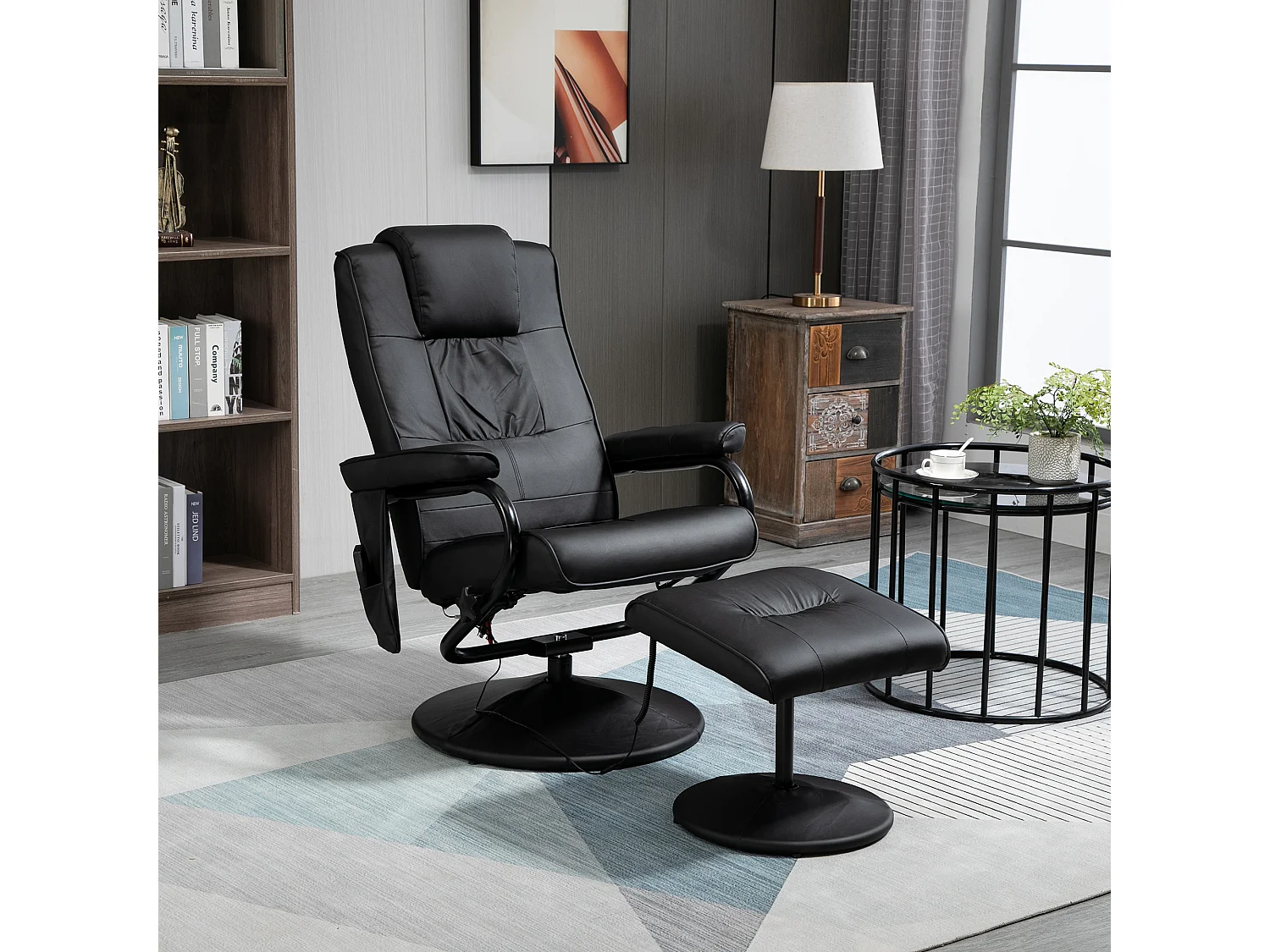 Sillón de masaje eléctrico negro 77x84x95 cm HOMCOM