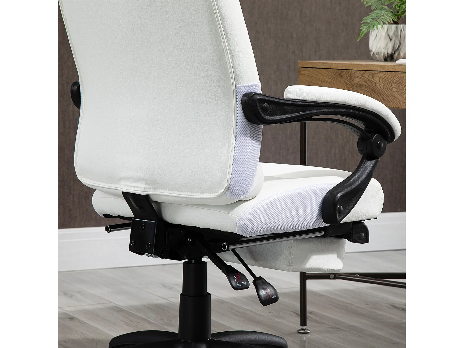 Silla de oficina blanco 65x65x125 cm Vinsetto