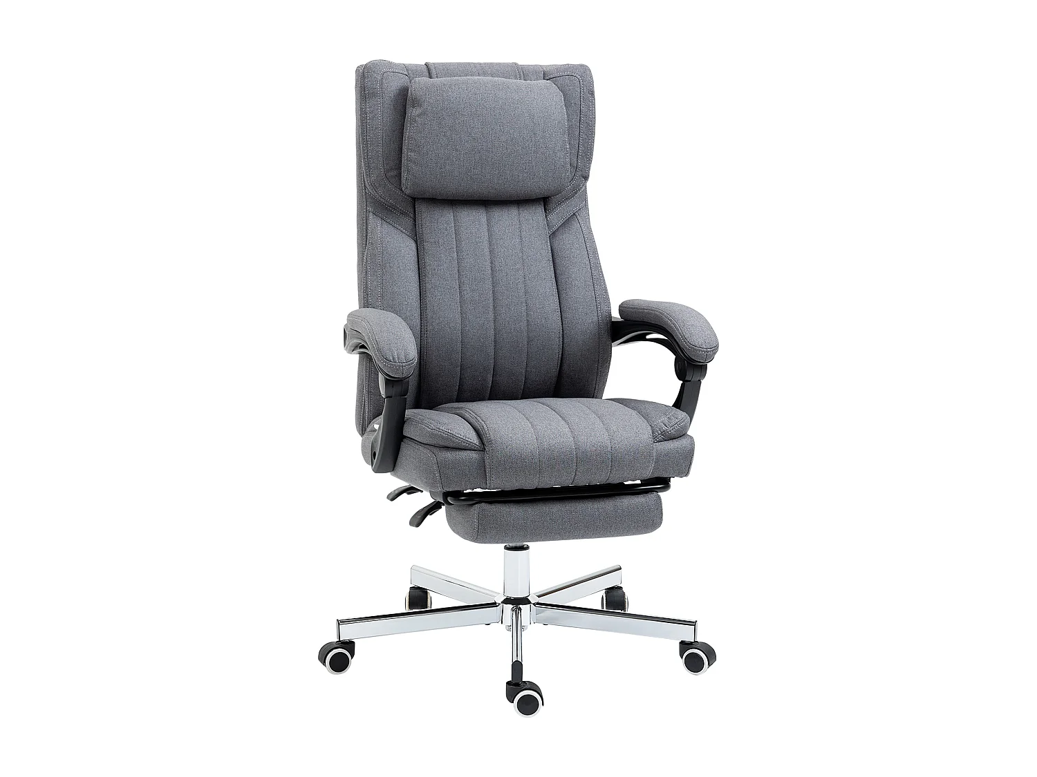 Silla de oficina gris 65x61x113 cm Vinsetto