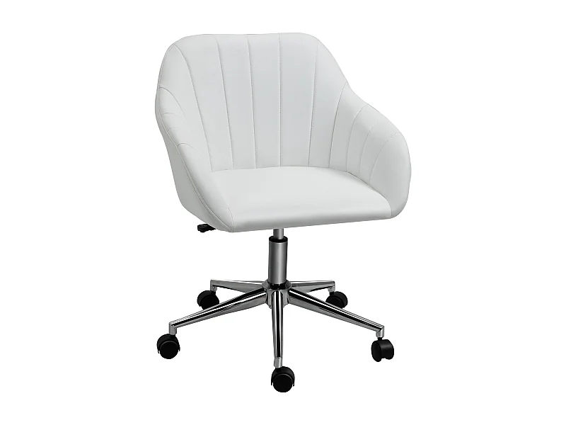 Silla de oficina blanco 60x59x89 cm Vinsetto