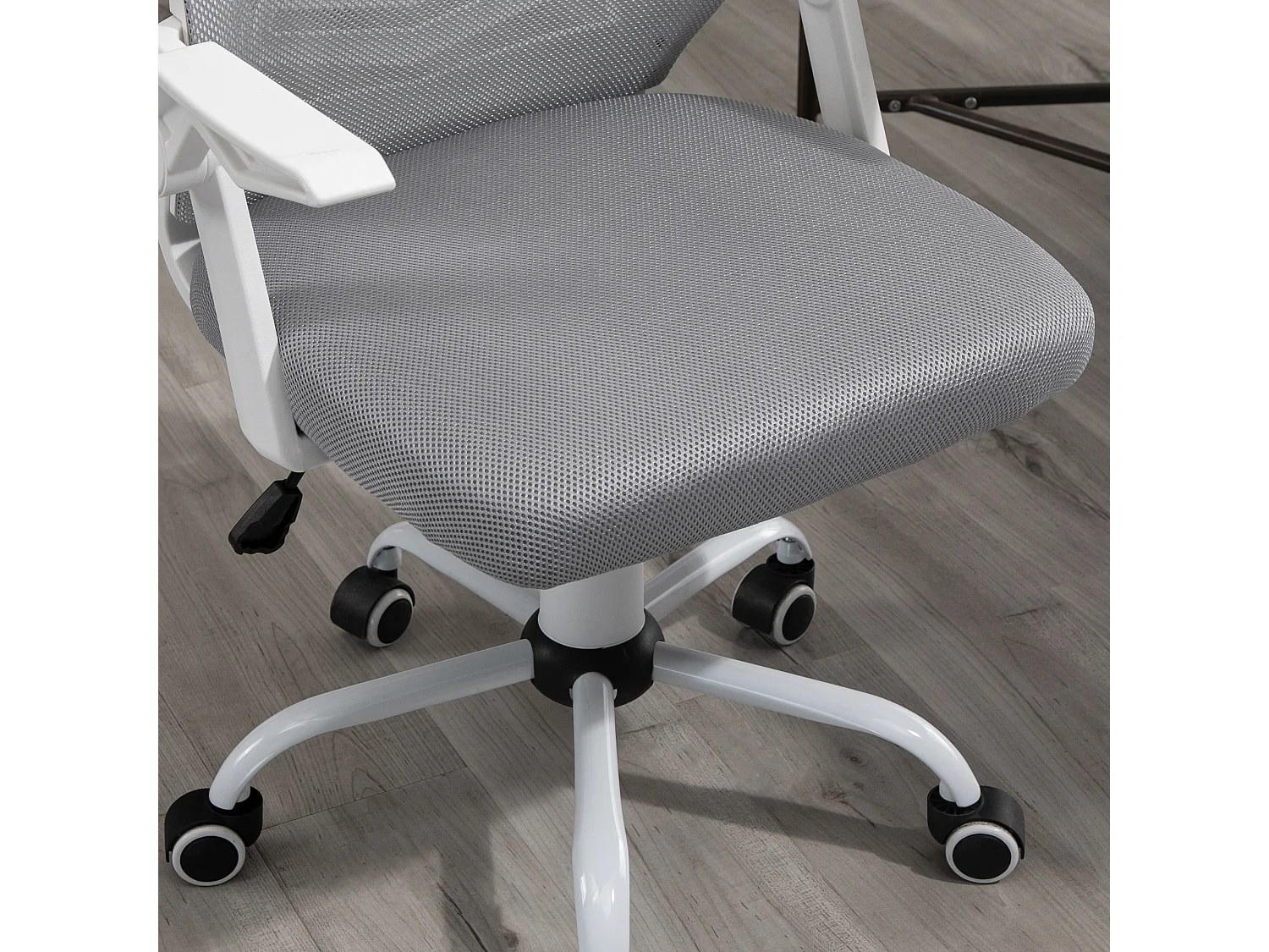 Silla de oficina gris 62.5x55x104 cm Vinsetto