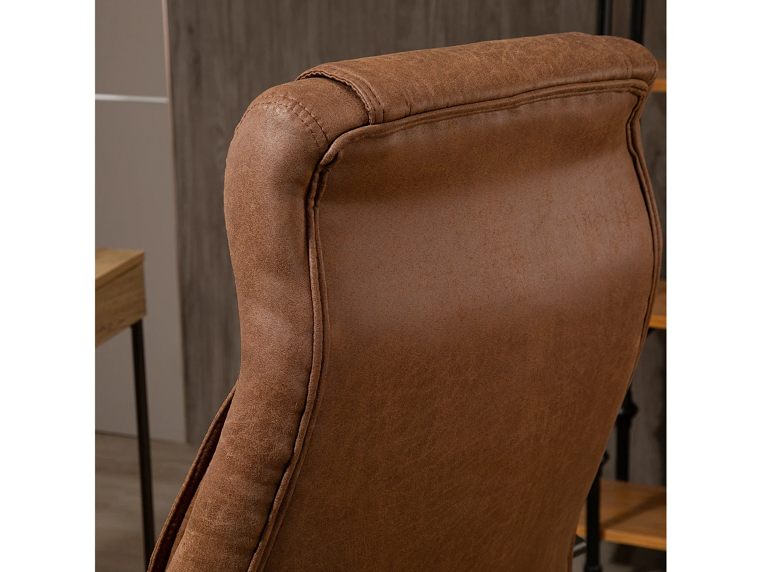 Silla de oficina marrón 61.5x52.5x126 cm Vinsetto