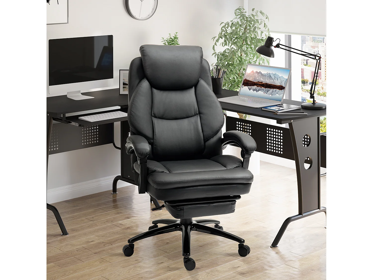 Silla de oficina negro 73x66x118 cm Vinsetto