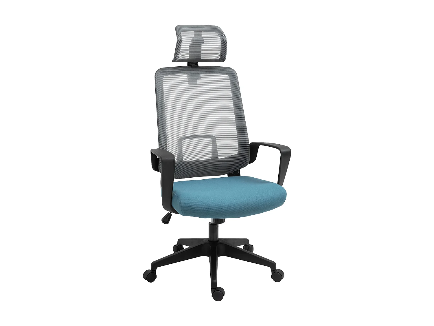 Silla de oficina azul 63.5x63x125.5 cm Vinsetto