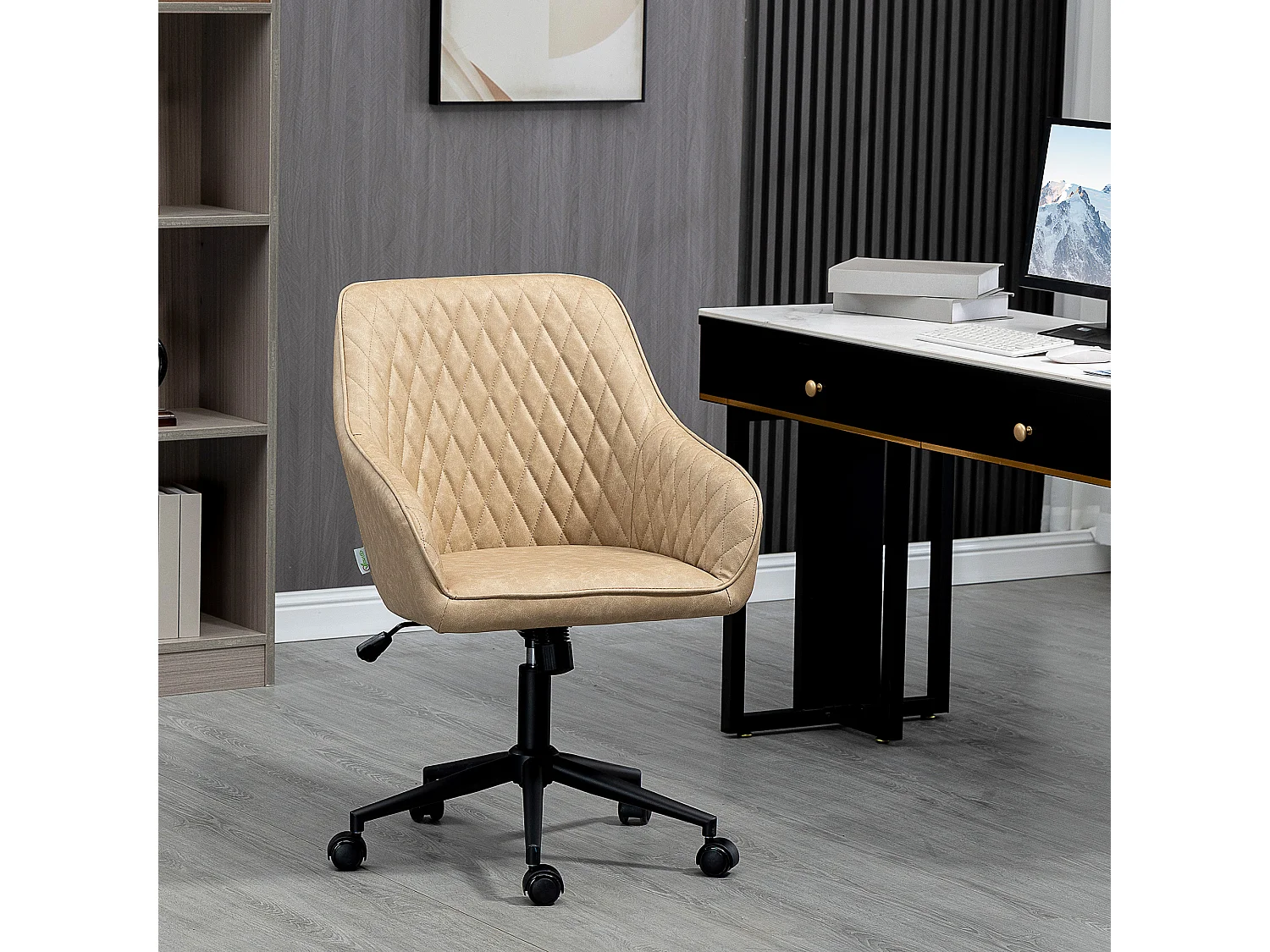 Silla de oficina marrón 59x60x100 cm Vinsetto