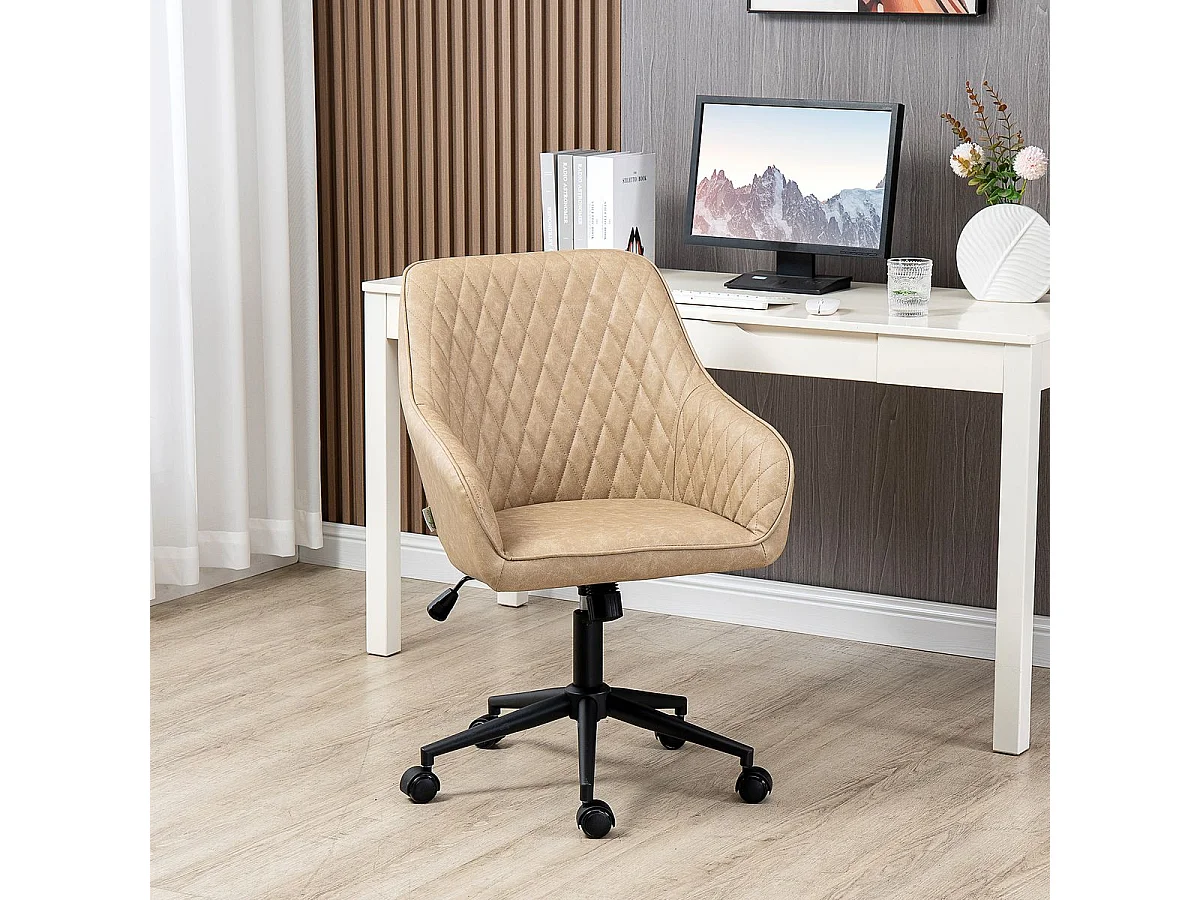 Silla de oficina marrón 59x60x100 cm Vinsetto