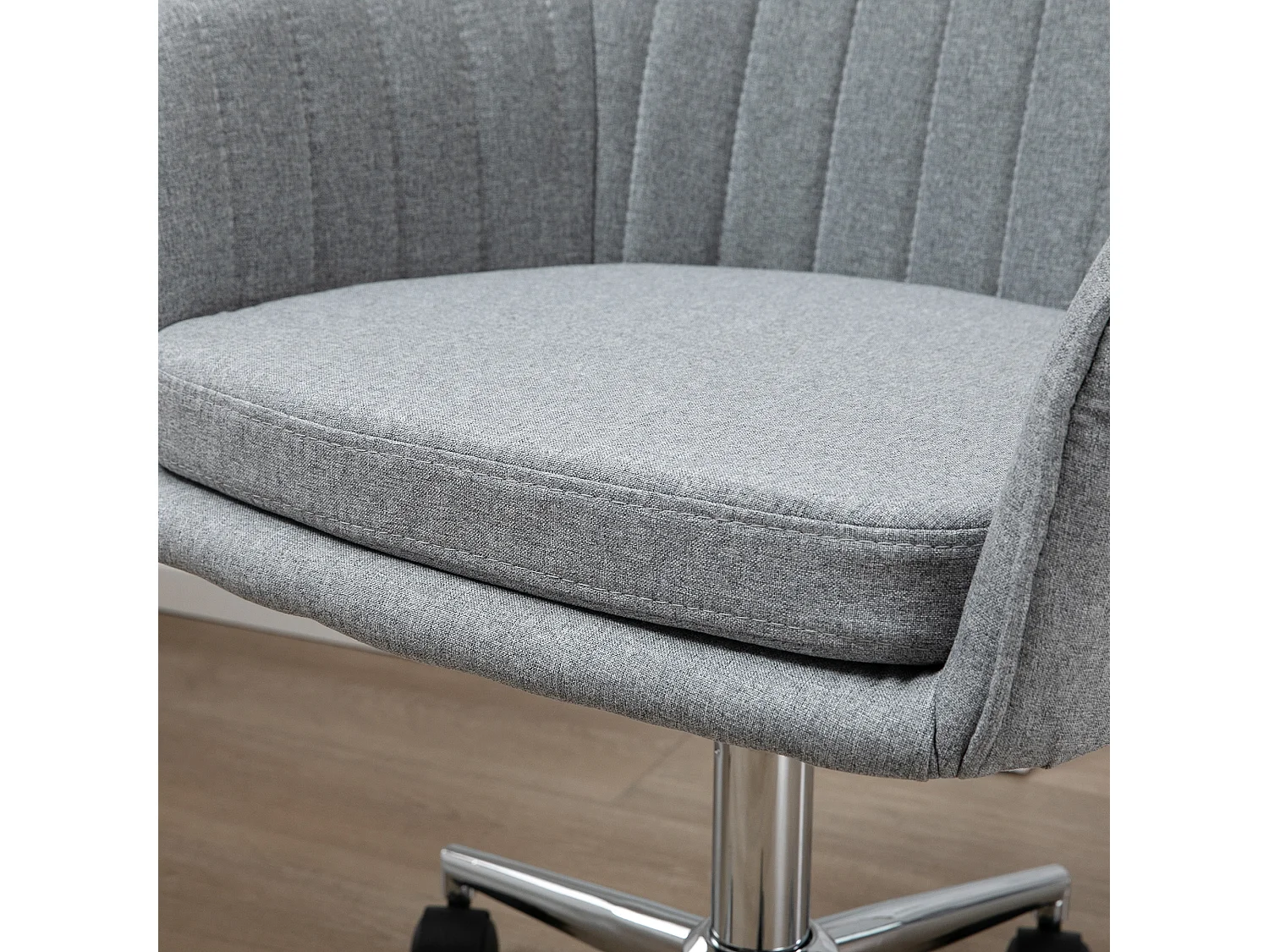 Silla de oficina gris 61x59x96 cm Vinsetto