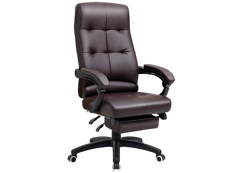 Silla de oficina marrón 65x65x125 cm Vinsetto