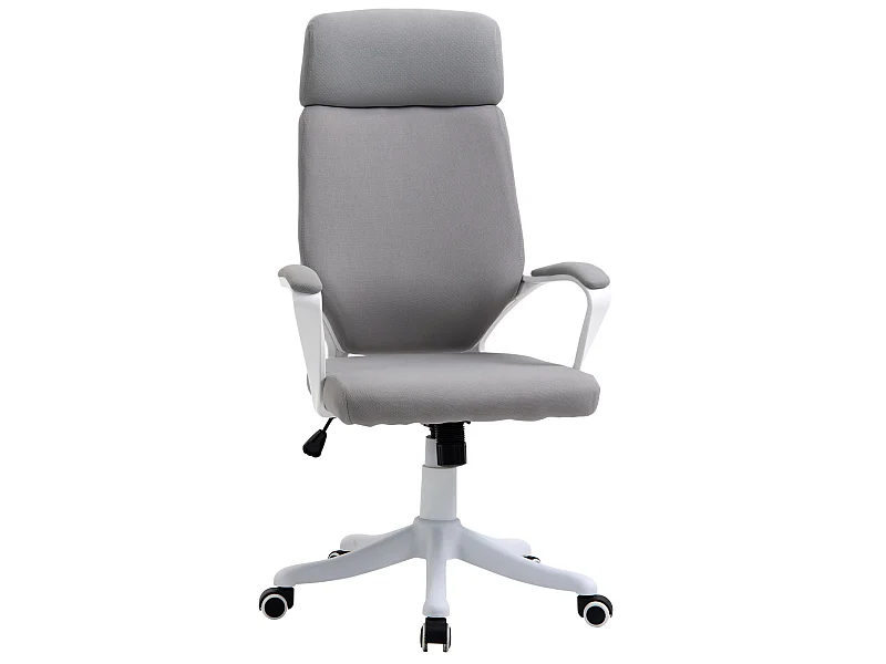 Silla de oficina gris claro 63x65x120 cm Vinsetto