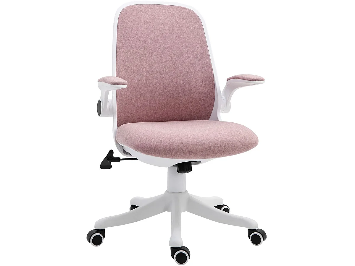 Silla de escritorio rosa 62.5x60x104 cm Vinsetto