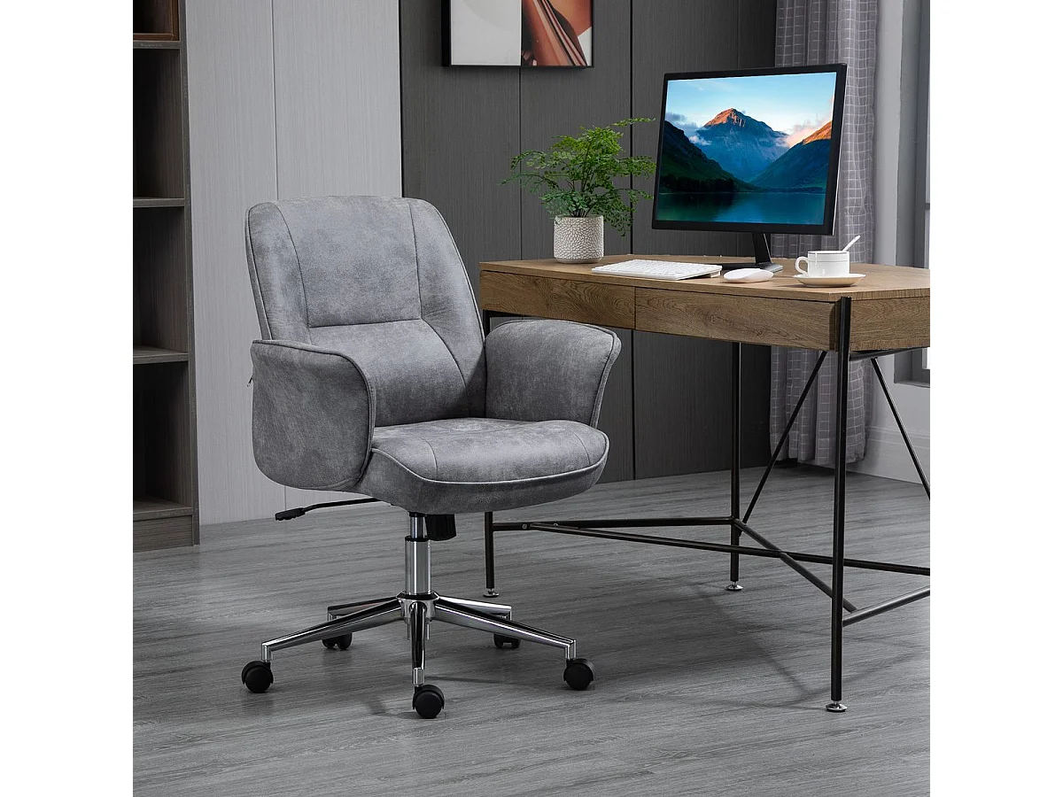 Silla de oficina gris 67x69x102 cm Vinsetto