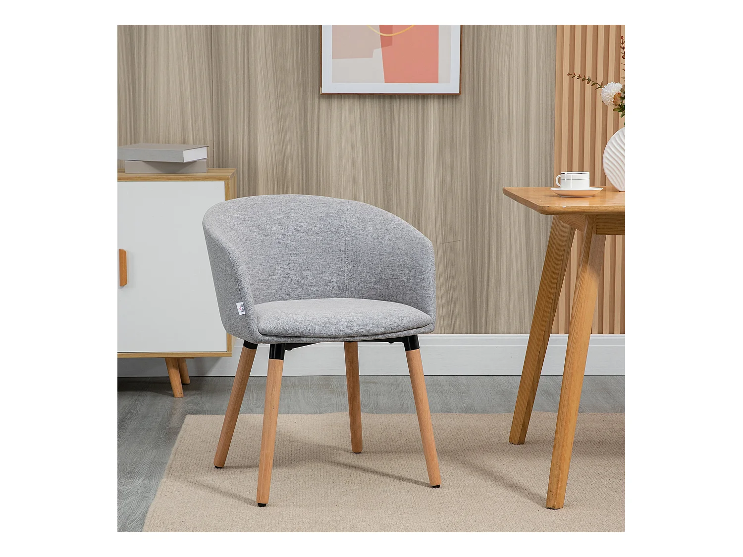 Sillón individual gris 57x56x72 cm HOMCOM