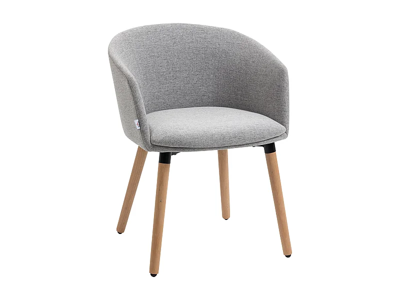 Sillón individual gris 57x56x72 cm HOMCOM