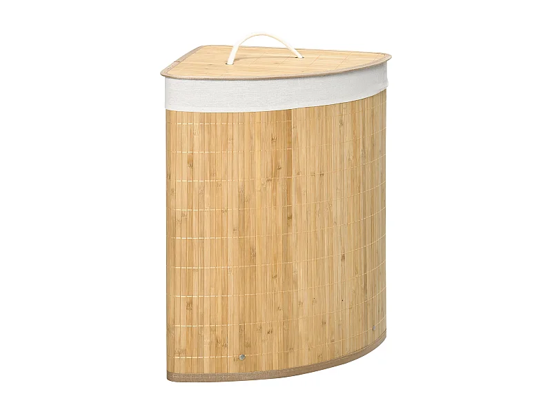 Cesto para ropa madera natural 38x38x57 cm HOMCOM