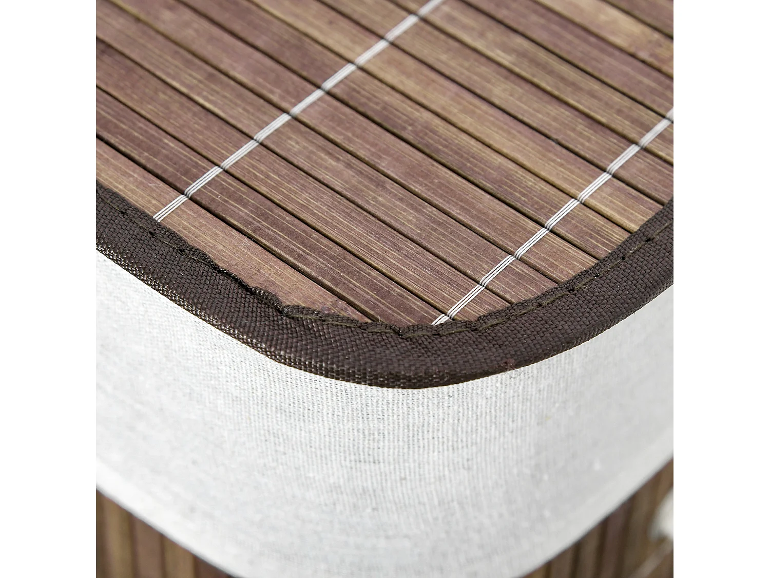 Cesto para ropa sucia marrón 52x32x63 cm HOMCOM