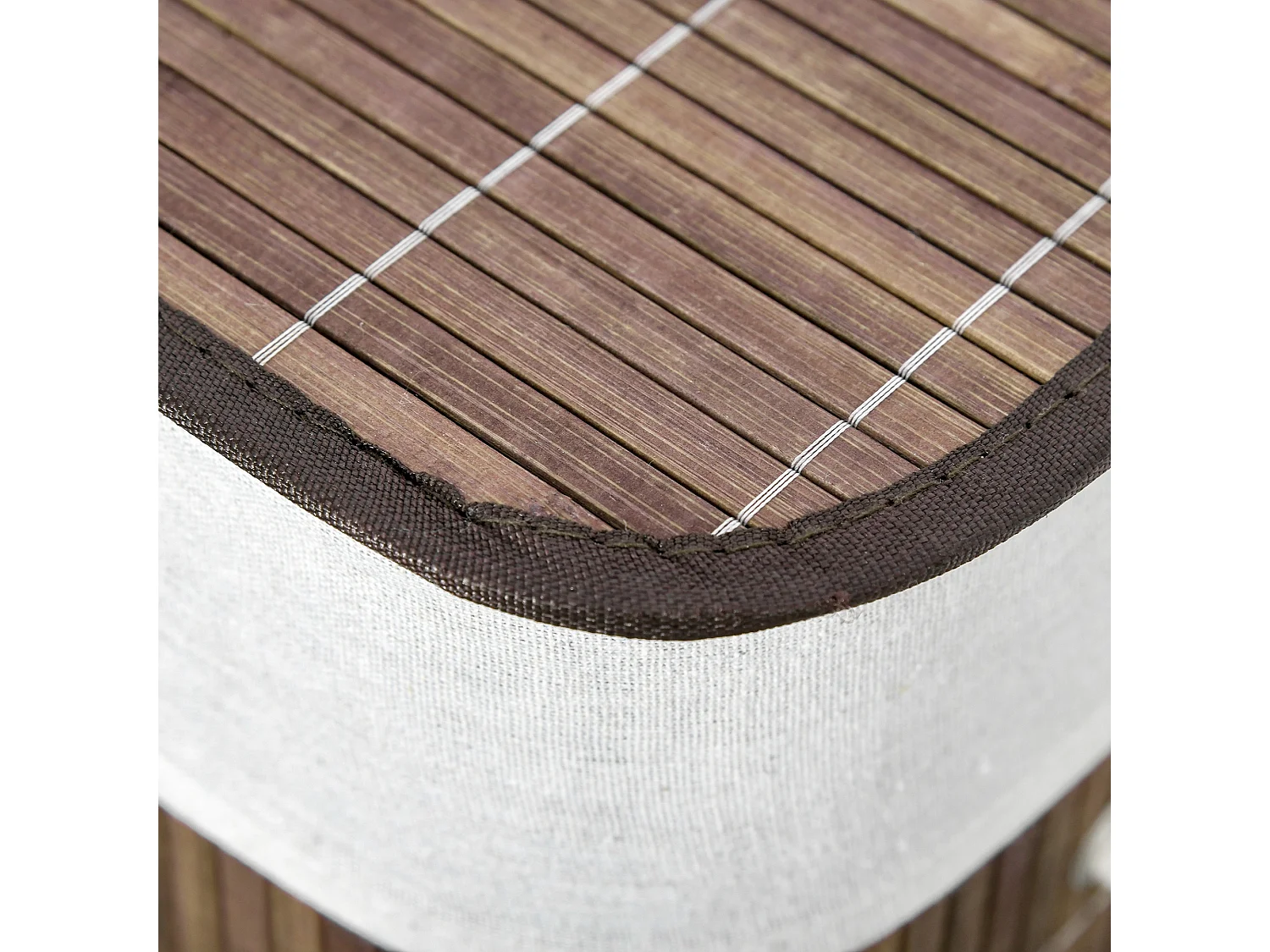 Cesto para ropa sucia marrón 52x32x63 cm HOMCOM