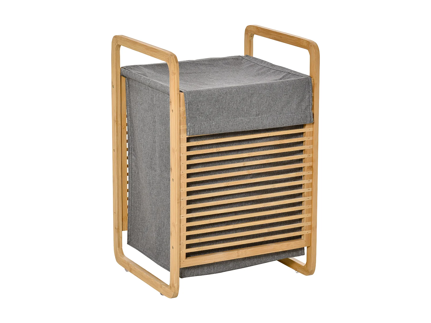 Cesto para ropa sucia madera natural 40x35.5x60.5 cm HOMCOM