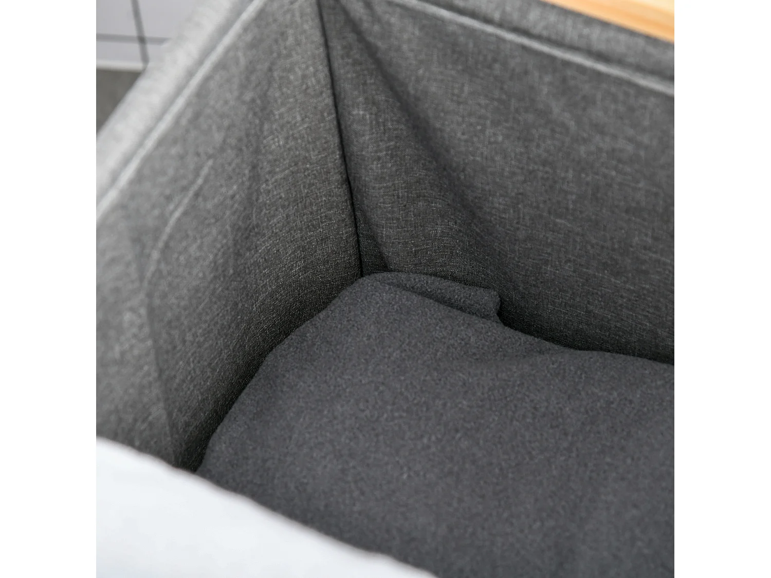 Cesto para ropa sucia madera natural 40x35.5x60.5 cm HOMCOM