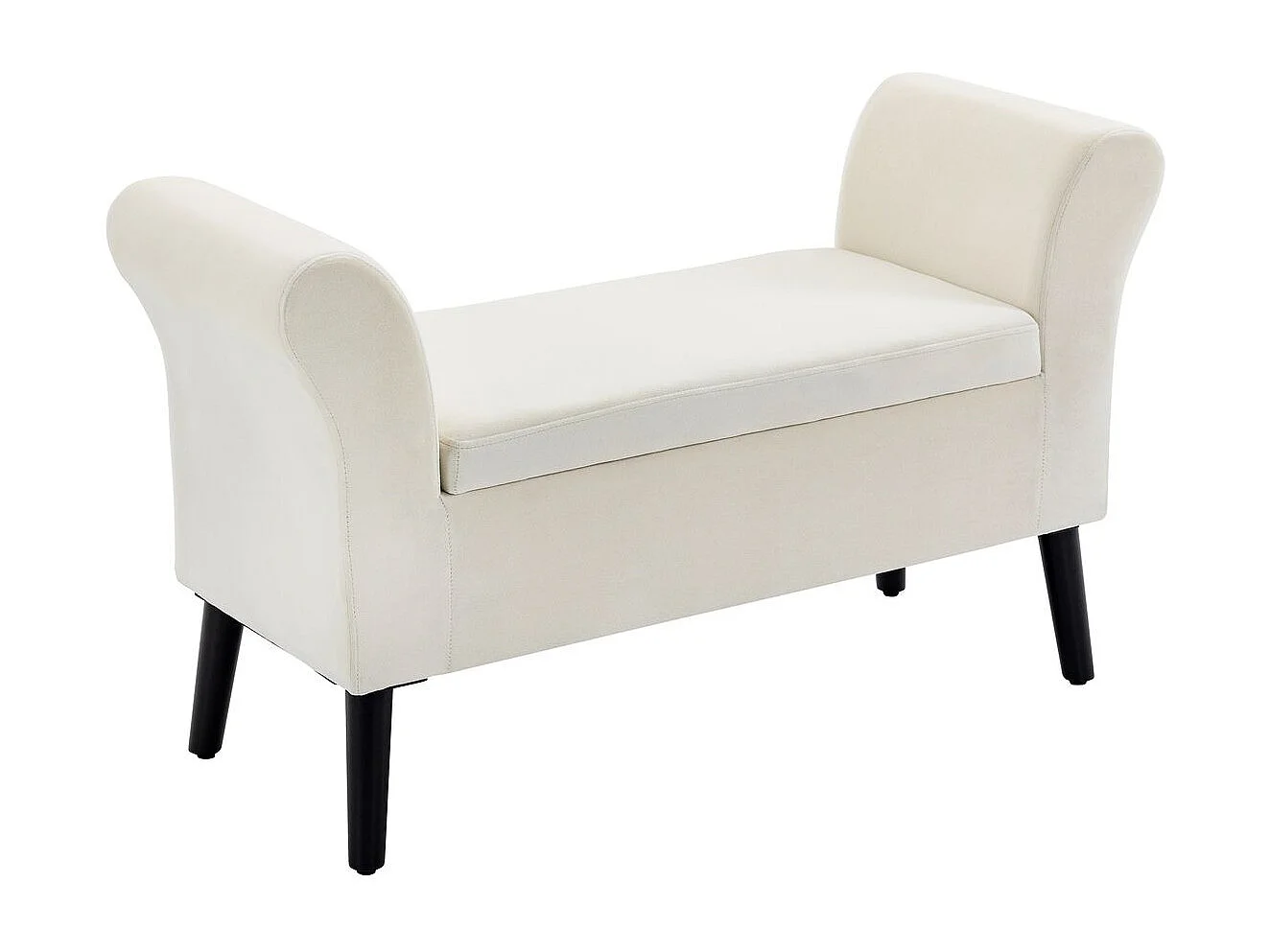 Banco de cama crema 111.5x41x65 cm HOMCOM