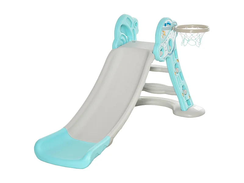 Tobogán infantil azul, gris 140x87x75 cm HOMCOM