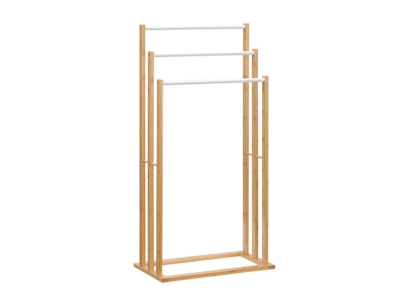 Toallero de pie madera natural 48x25.8x94 cm HOMCOM