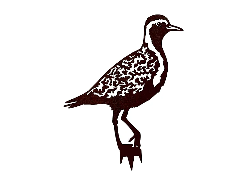 Pluvier doré à planter en acier corten